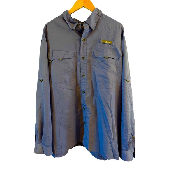 Habit Mens Shirt 2XL Lightweight Long Sleeve Blue Outdoor Button-Up Mesh Back Ve - Picture 1 of 9